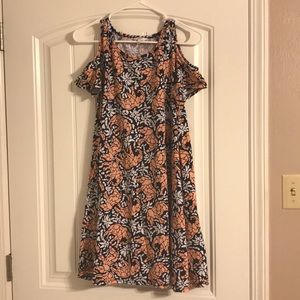 Crown & ivy XS cold shoulder dress with elephants